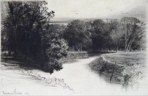 Zonsondergang in Ierland door Francis Seymour Haden